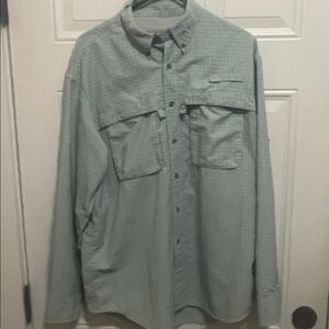 L.L. Bean Light Gray Plaid Shirt